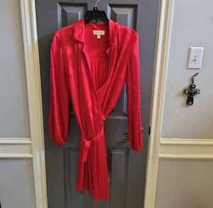 Elegant Red Wrap Dress